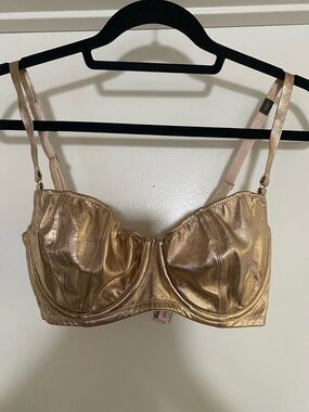 Victoria's Secret Metallic Gold Balconette Bra